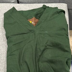 Dark Green Scrub Top